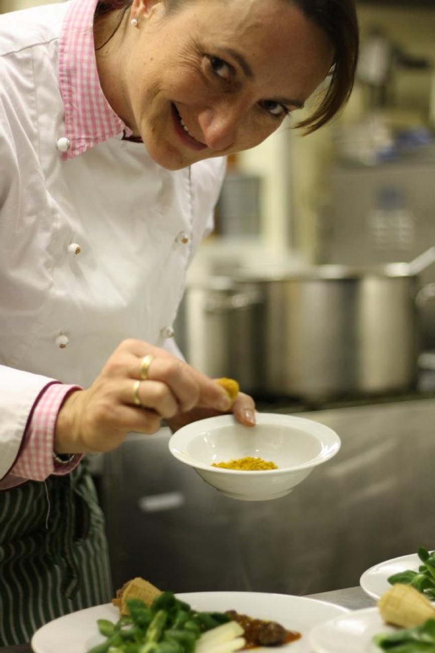 Sabine Gebert in Kochjacke – Gastronomieberatung Heidelberg aus echter Praxis